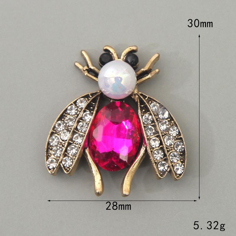 Bee Vintage Alloy Bee Glass Rhinestone Buckle Flower Plate Shoes And Clothing Ornament Bracelet Pendant Ornament
