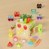 Wooden Puzzle Toy With Six Side Carrot Strawberry Early Learning Matching Shape