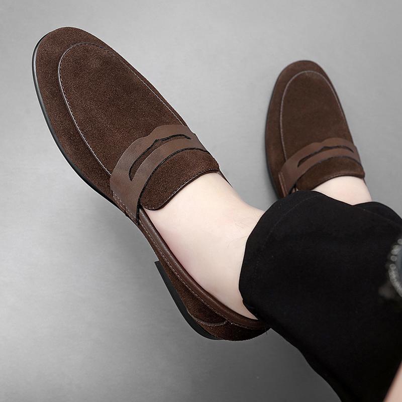 Spring Fashion Design High Quality Suede Leather Men's Loafers Casual Matte Leather Shoes Wedding Party Driving Shoes Size 38-47