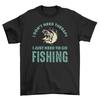 Ich brauche keine Therapie, nur Angeln!'' Lustiges T-Shirt Herren Damen Oberteil für Angler. Unisex-Design,