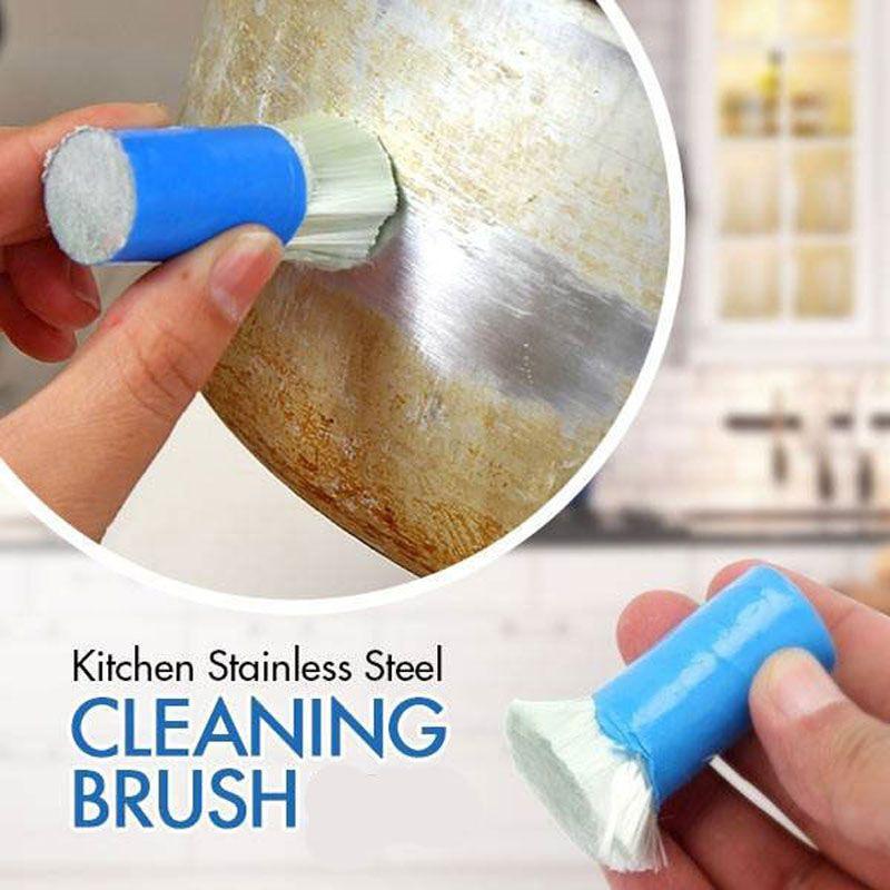 Versatile 2pcs Stainless Steel Rust Remover Cleaning Wash Brush Kitchen Tools For Effortless Cleaning