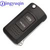 Jingyuqin Modified Flip Folding Car Key For Mitsubishi Lancer Outlander Pajero V73 Galant Fob Key Cover Case 2B
