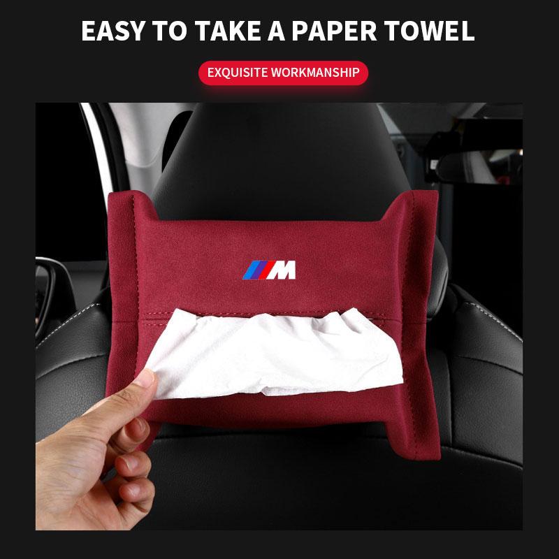 1PCS Holder Sun Visor Seat Back M LOGO Car Tissue Box For BMW X7 X3 X4 X5 X6 3 4 5 6 7 Series Z4 M M3 M5 M6 E38 E39 E46 E53 E60 E61 E64