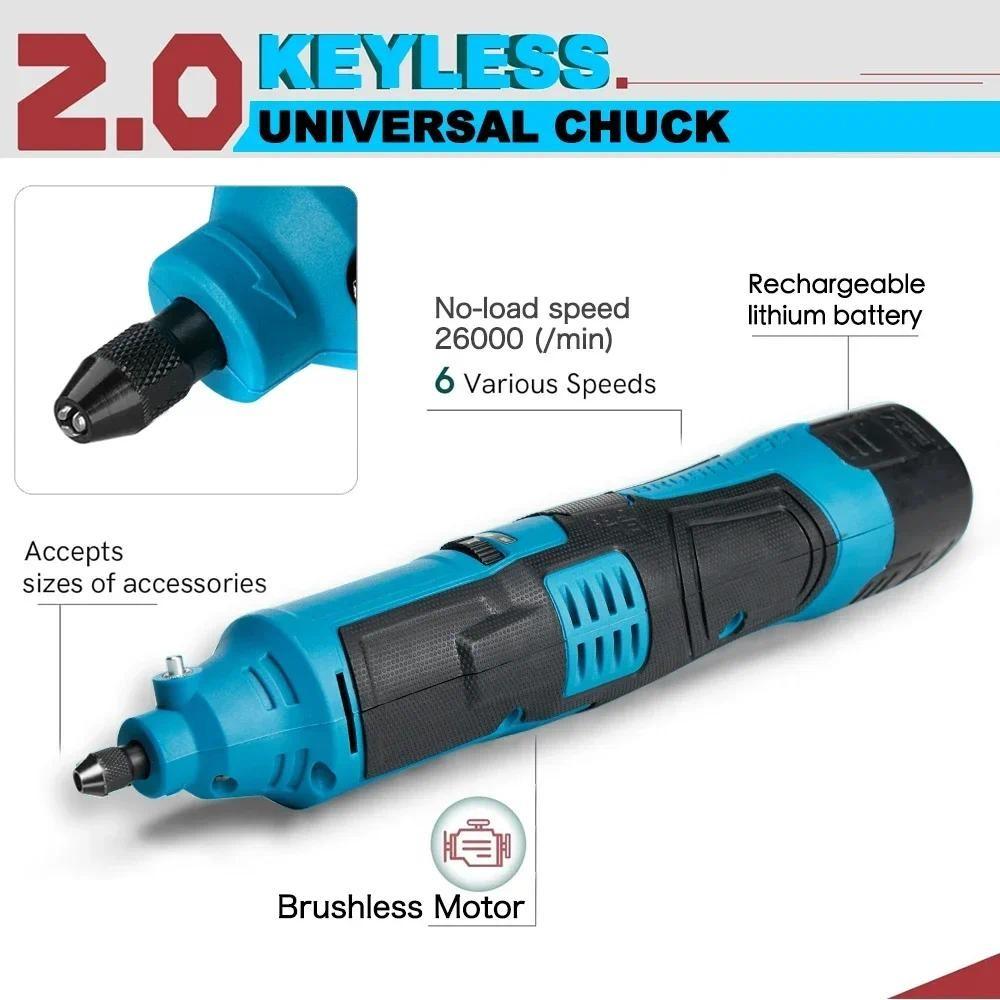 Brushless Electric Engraver Small Handheld Polished Jade Carving Tool Household Multi-Function Grinder Mini DIY Tools