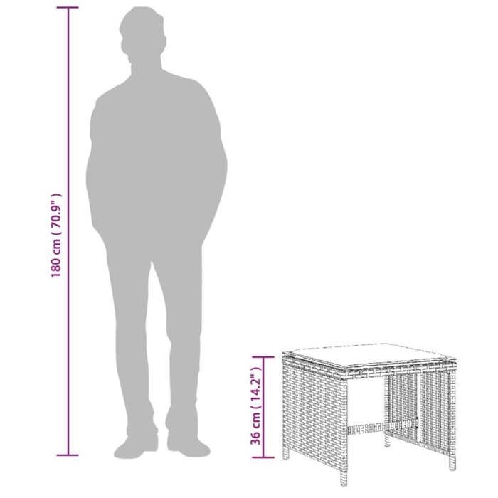 VidaXL Lot de 4 Tabourets de Jardin avec Coussins, Chaises de Patio, Sièges de Terrasse, Meubles d'Extérieur Arrière-cour, 365043
