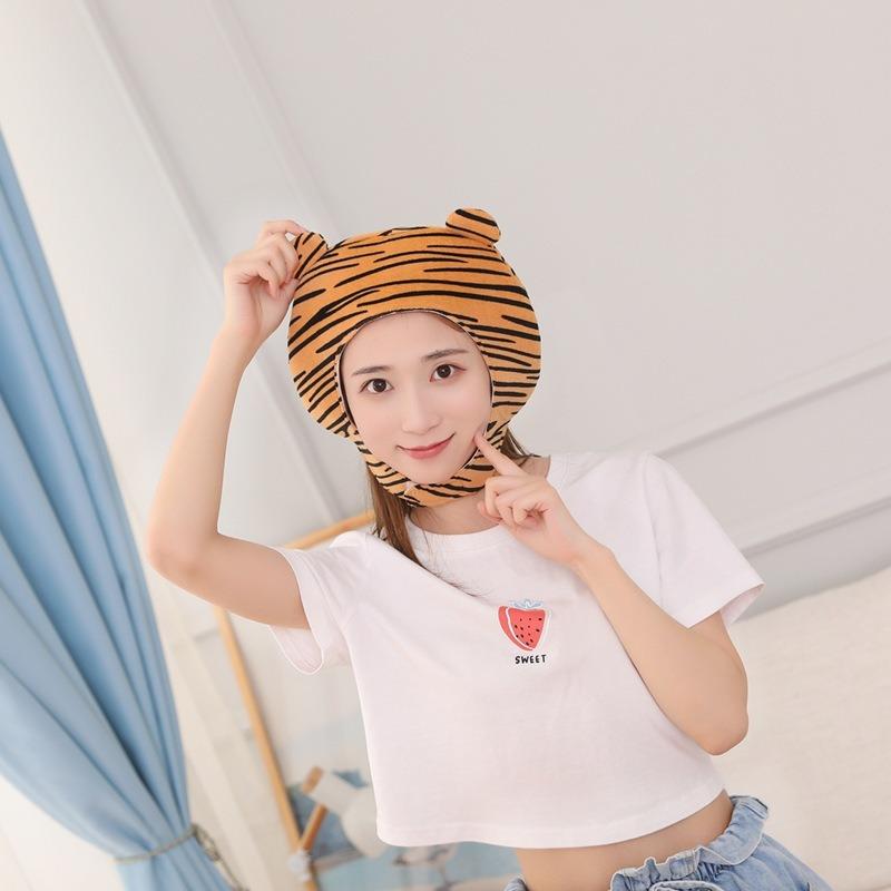 Short Striped Tiger Hood Hat, Plush Hood, Photo Props, Photo Props, Cartoon Hood