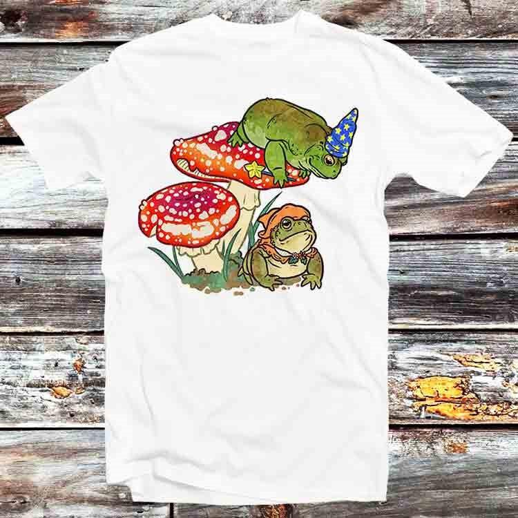 

Frog Toad Fungi Witch Wizard Magic Mushroom T Shirt B1365 4XL