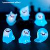 Mini Ghost Figures With Box Luminous Ghost Figurines Resin Glow In The Dark Ghost Figures Cute Positive Gift