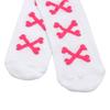 1 Paar Mädchen Schwarz Süß Niedlich Rosa Y2K Harajuku Lolita Oberschenkelhohe Strümpfe Mädchen Knochen Schleife Socken Streetwear