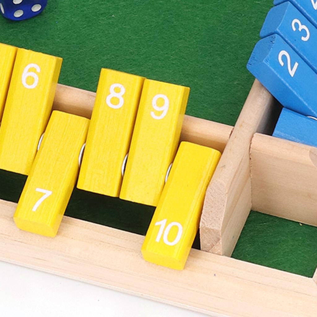 Wooden Dice Board Game Home Pub Holiday Party 4 Players Family Table Math Games for Adults Kids