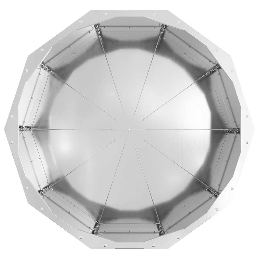 Plant Pot Silver 60 X 60 X 35 Cm Galvanized Steel