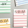 Striped Memo Pads Planning Sticky Notepads, Task Pads, Removable Portable Stickers Self-Adhesive Note Paper for Daily To-Do Lists And Organization