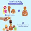 20 Piece Ice Cream Stacking Toys For Kids 3+, Montessori Sensory Play Set With Scoops,Cones,Pretend Kitchen Toys Develop Motor Skills,Vibrant Colors