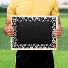 Whaline 69 Ft Soccer Ball Bulletin Board Borders Black White Sport Self-Adhesive Border Trim Scalloped Border Sticker Decals for Home Classroom Party