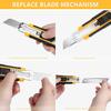 1 PC Utility Knife Box Cutter Retractable, Blade Storage Design, Extra 2 PCS Snap Off Blades Included, Quick-Change Blades Boxcu