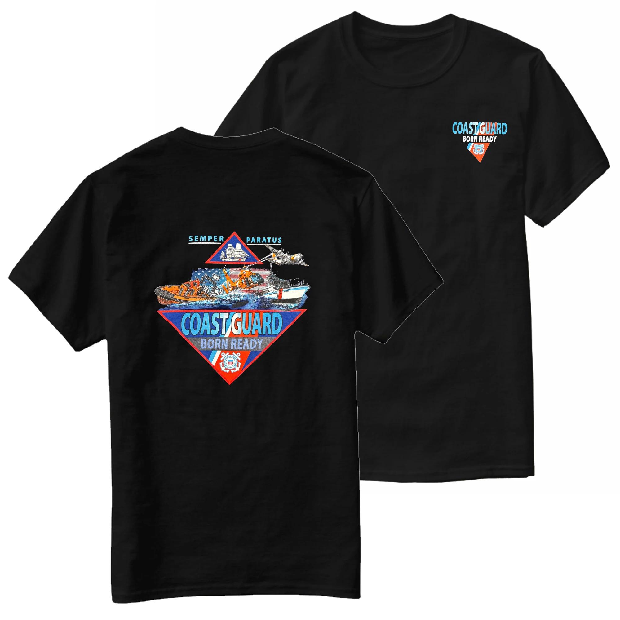Born Ready US Coast Guard TShirt 100 Cotton ONeck Summer Short Sleeve Casual Unisexs Tshirt Size S3XL S