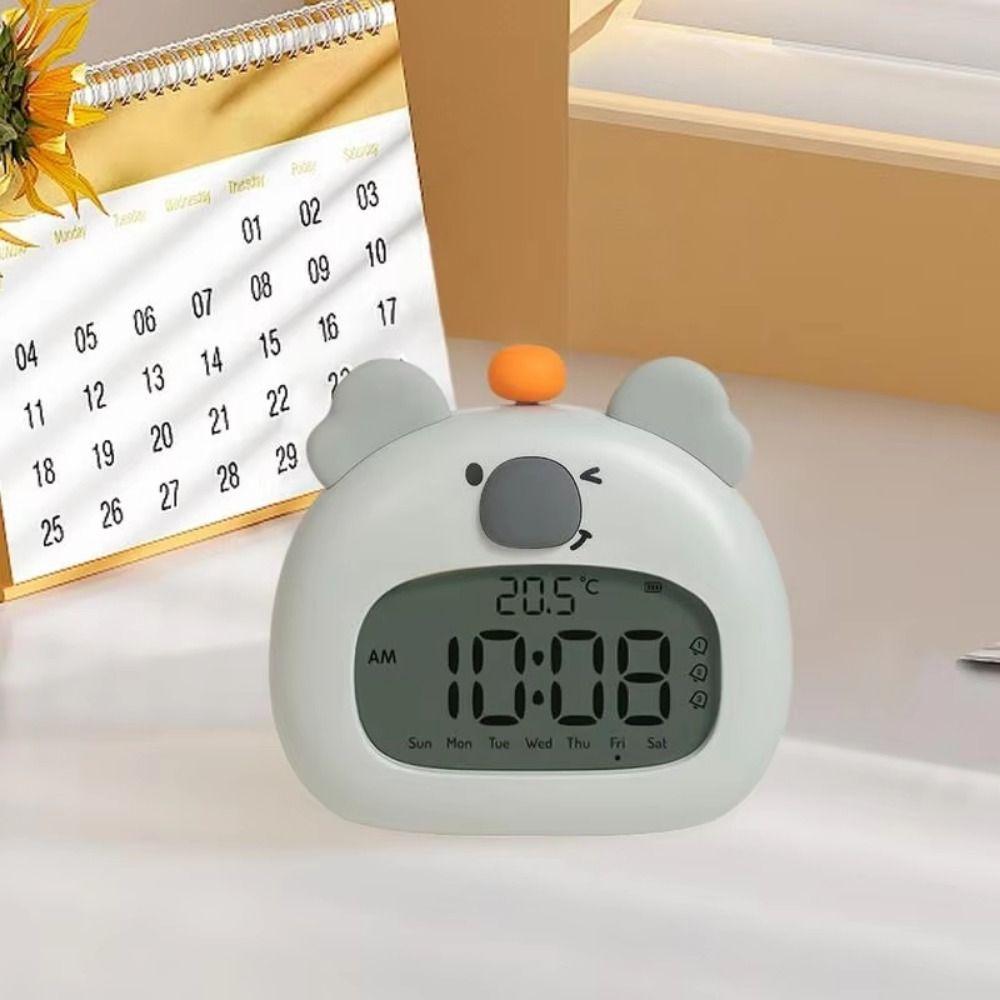 Creative Capybara LED Alarm Clock Temperature Display Time Planning Clock  Desk Decoration