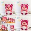 Adorable Strawberry Teddy Bear Plushie Cartoon Transforming Bear Doll Short Plush Material 35cm 45cm 60cm