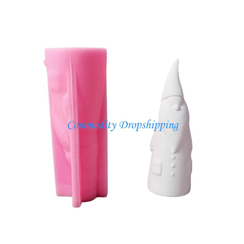 Y5JC Santa Clause Silicone Molds Santa Statue Silicone Molds for Epoxy Resin