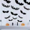 Spooky 3D Bats Wall Decor Halloween Sticker PVC Bats Window Decal Indoor Bathroom Home Party Decoration