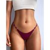 Damskie stringi list miłosny dżetów pas stringi moda Low-Rise Tanga szorty figi Sexy T-back String koronkowa bielizna