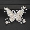 Handmade Korean Bridal Butterfly Hairpin with Floral Embellishments