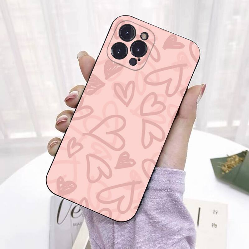 INS Fashion Sweet Love Heart Phone Case For iPhone 8 7 6 6S Plus X SE 2020 XR XS 14 11 12 13 Mini Pro Max Mobile Case