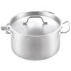 Thickened Large Capacity Stainless Steel Stock Pot with Lid and Double Ears