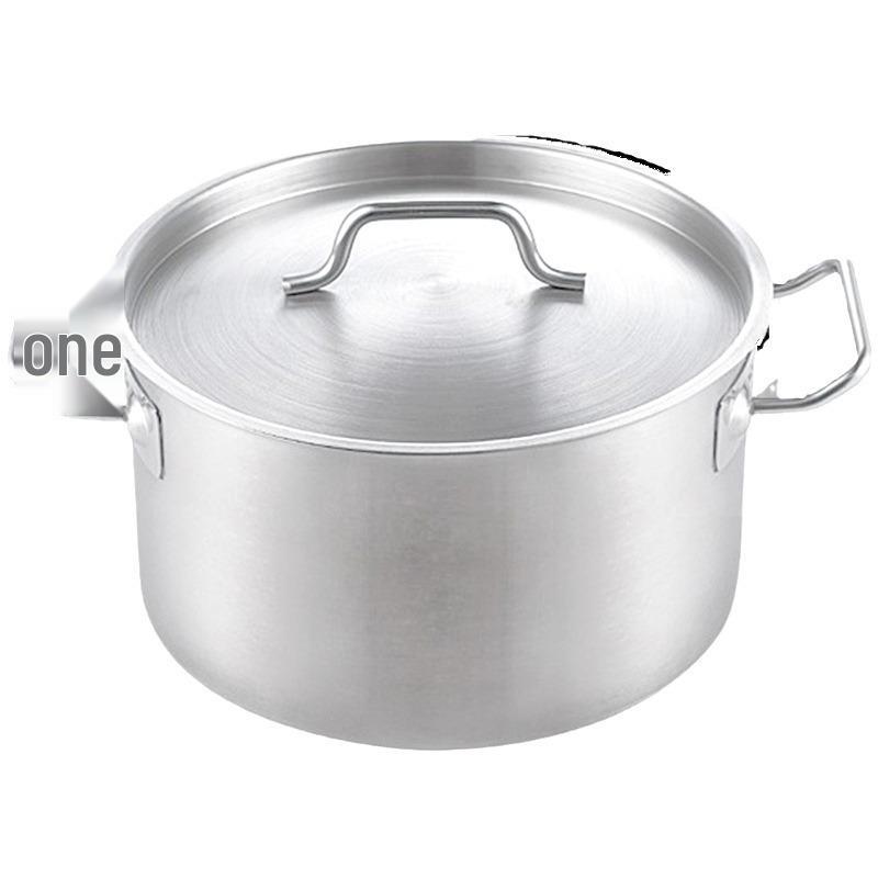 Thickened Large Capacity Stainless Steel Stock Pot with Lid and Double Ears
