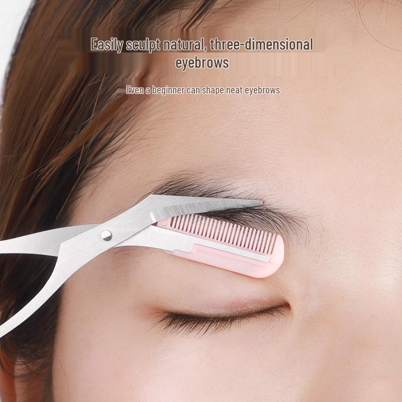 Eyebrow Shaping Kit: Beginner Scissors, Razor, and Comb Tools