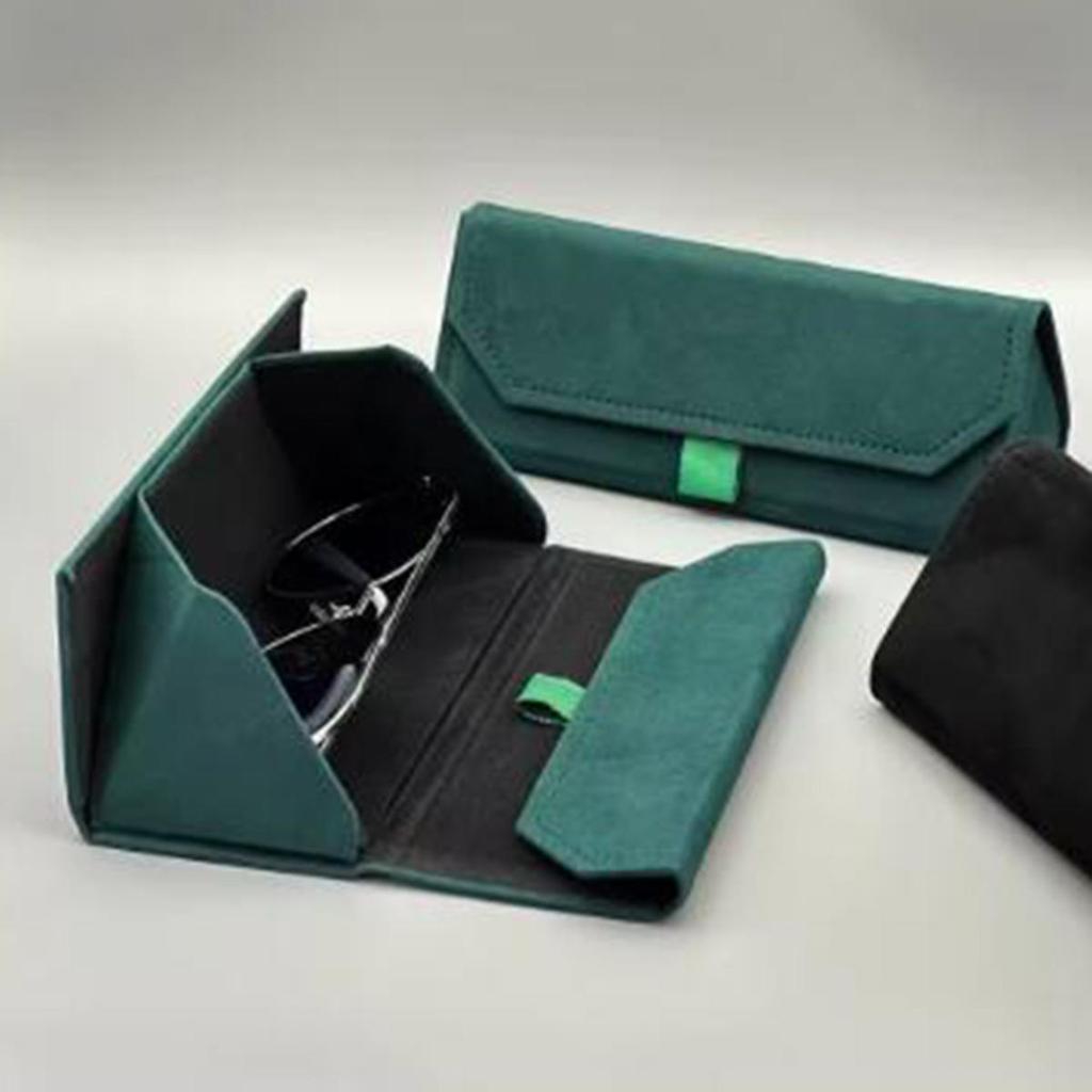 Plush Triangle Folding Glasses Women Case Elegant Sunglasses Case Purse Hard Men Soft Elegant Reading Glasses Box