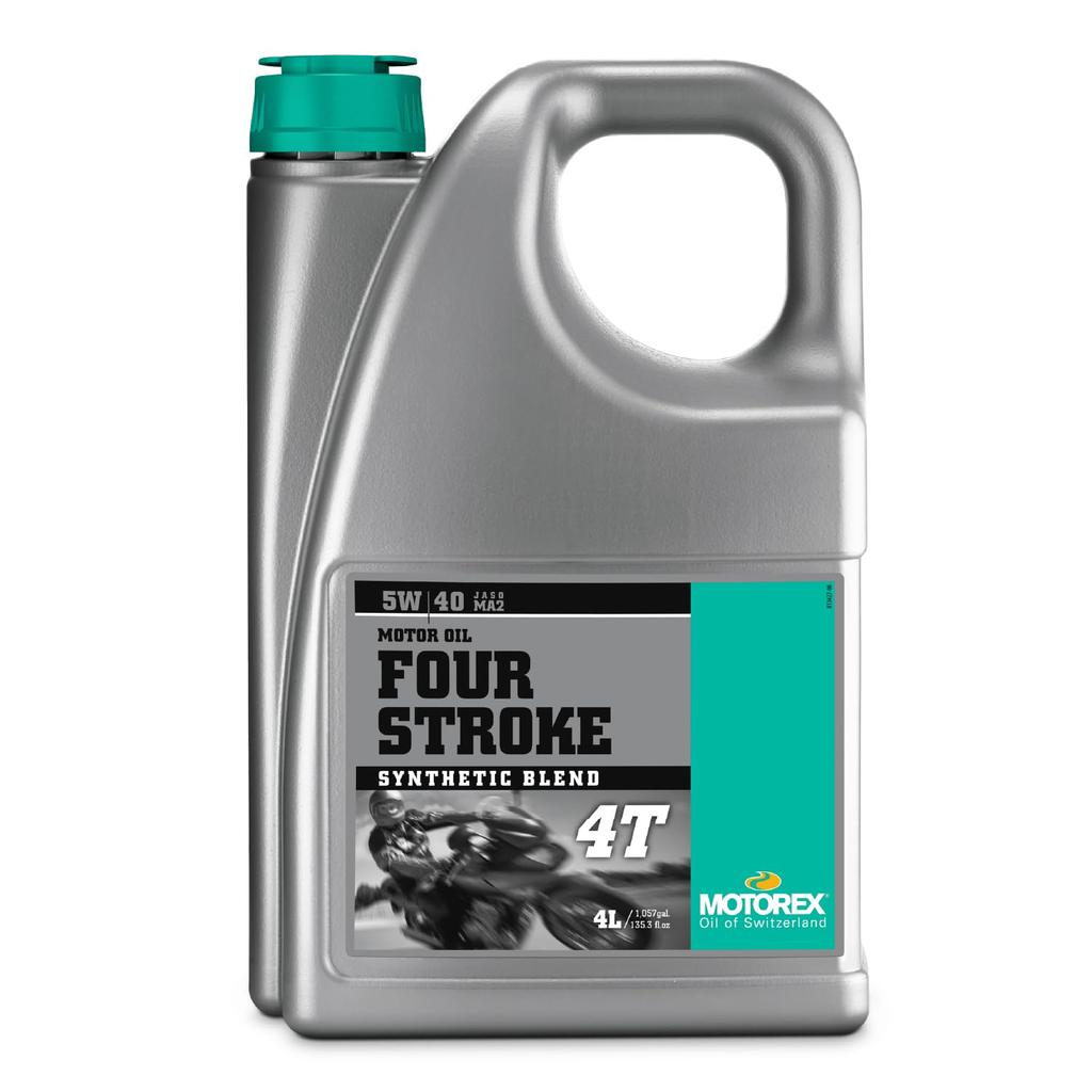Daytona Motorex 4-Stroke 4T 4L 5W-40 Semi-Synthetic Motorcycle Engine Oil, 4-Cycle, 4-Cycle, 4L, 49324