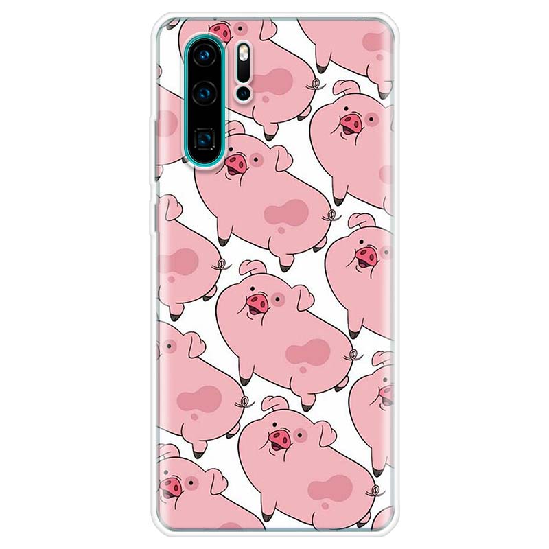 Niedliche ROSA Schwein Cartoon Hülle Handyhülle Für Huawei Y5 Y6 Y7 Y9S P Smart Z 2019 Honor 10 Lite 9 20 9X 8S 8X 8A Pro 7A 7X Coque