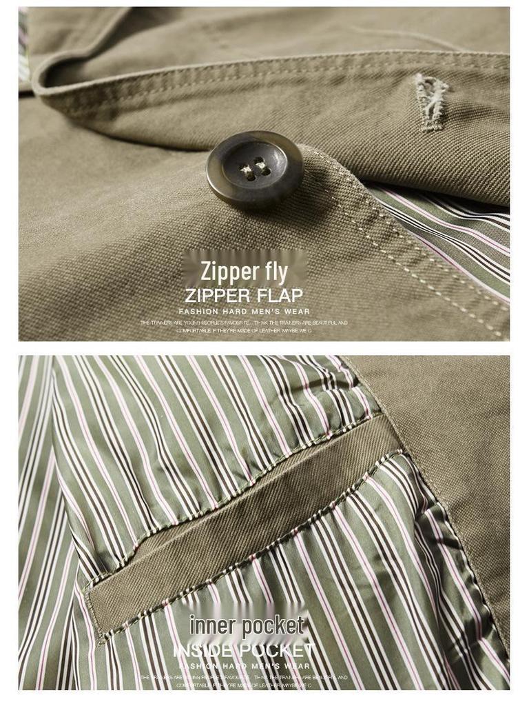 Men's Plus Size Pure Cotton Casual Blazer - Spring/Autumn Exclusive 817