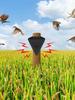 Solar Animal Repellents Repelling Solar Alarm Bird Repeller with 13 Modes of Sound Playback Bird Dog Repellent forOutdoor Garden