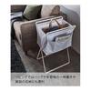Yamazaki Jitsugyo 5661 Folding High Floor Laundry Basket White Approx. W46XD35.5XH70cm (When used) Tower Laundry Bag Folding Laundry Basket