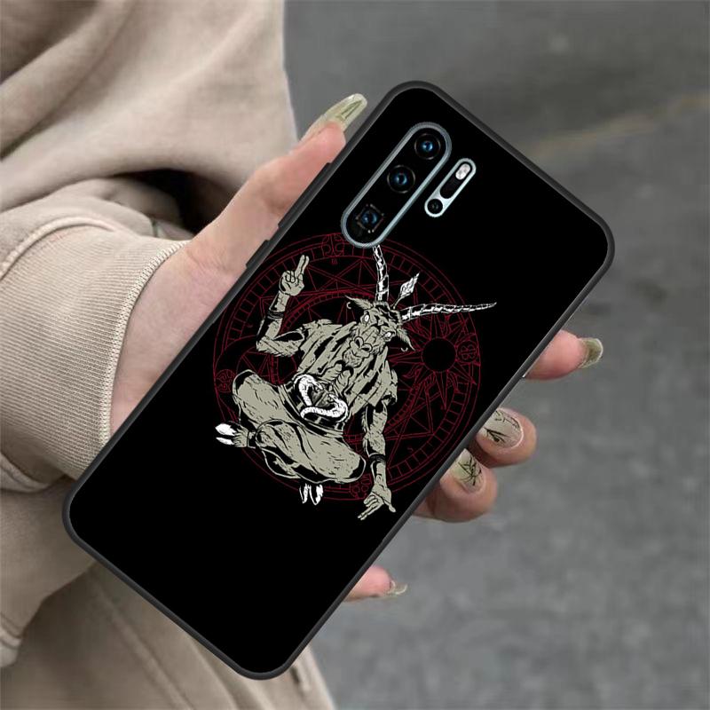 Étui Pentagramme Baphomet Satan Pour Huawei Nova 3i 7i 8i 11i Y60 Y70 Y90 Y61 Y91 10 9 SE 11 Pro P20 P40 P30 Lite Housse