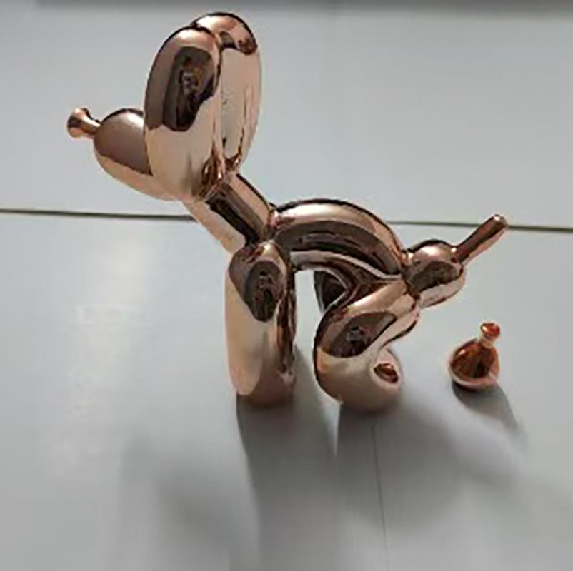 Trendy Resin Poop Dog Balloon Figurine - Modern Home Decor Ornament