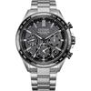 Citizen Attesa Chronograph GPS Solar Watch 100m Water Resistant Sapphire Bezel Titanium Men's Analog Black Silver