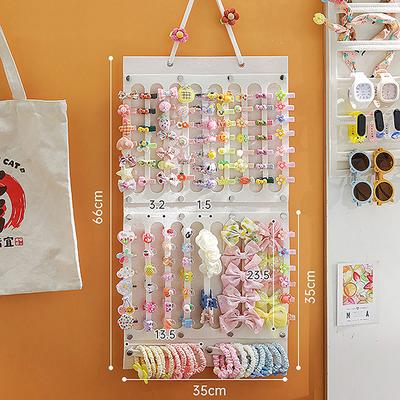 Hair Bows Organizer Wall Hanging Large Capacity Headband Holder Hair Clip Storage Hanger Space Saving Accessory For Girl Room