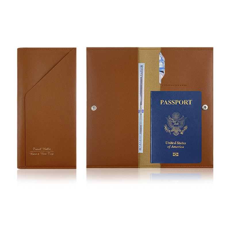 Customizable PU Leather Passport Holder with Hot Stamping - Thickened Document Storage Bag