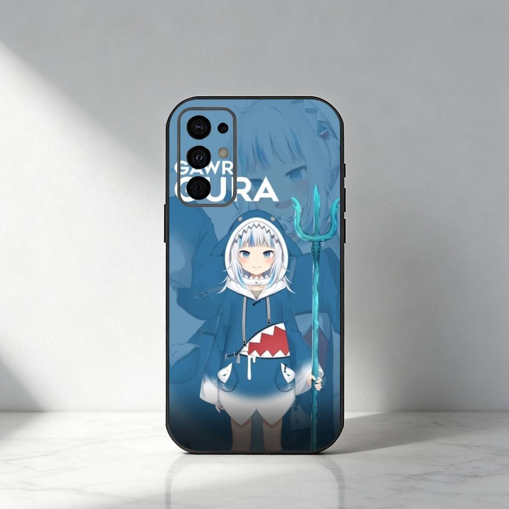 Virtual Characters Holo Gawr Gura Phone Case For Samsung S25,S24,S21,S22,S23,S30,Ultra,S20,Plus,Fe,Note,5G Black Cover