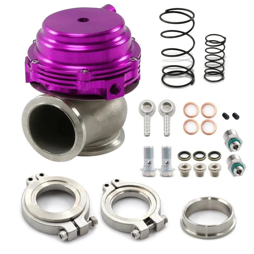 Car Universal 44mm External Wastegate V-Band Flanged Turbo Waste Gate For Supercharge Turbo Manifold With Logo Car Accessories