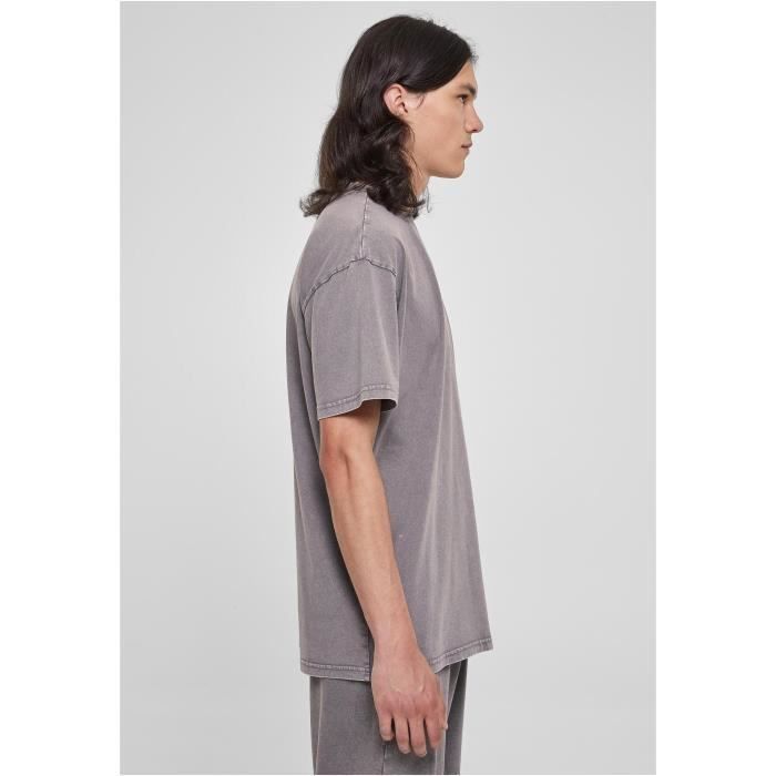 T-shirt délavé à l'acide oversize Urban Classics - gris foncé - L