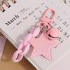 Ornament Glitter Stars Pendant Pink and Black Y2K Jewelry Keychain Cartoon  Keychain  Women Men