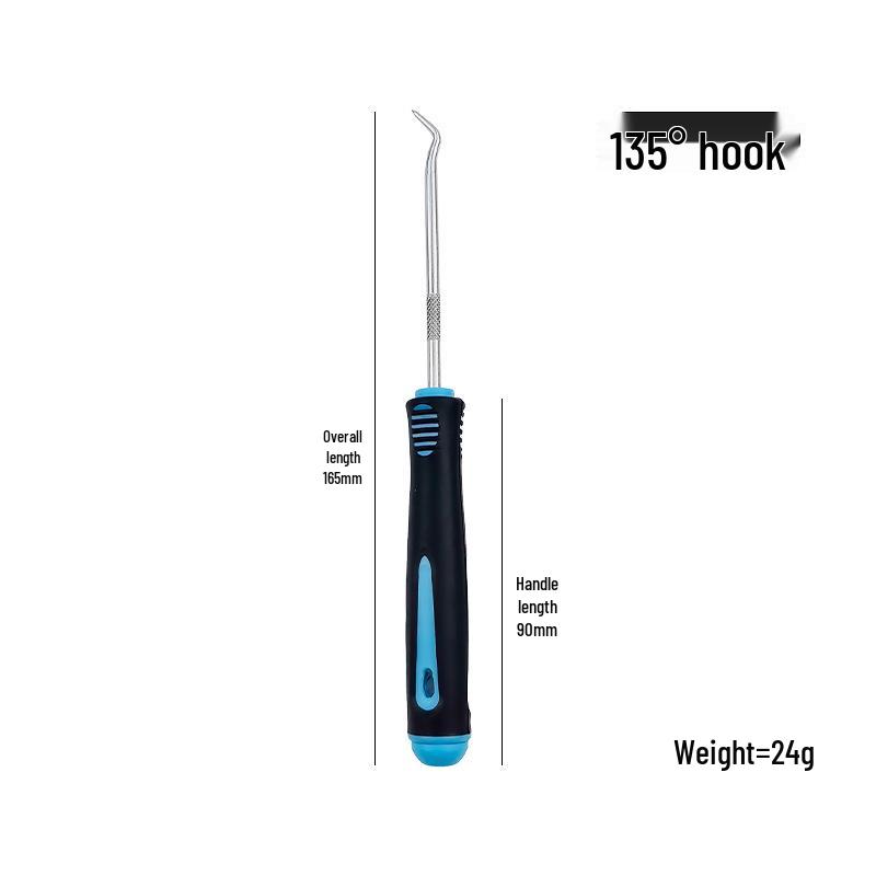 4-Piece Oil Seal Hook Set for Auto Repair - O-Ring Puller & Remover Tools