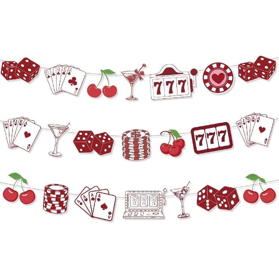 Lucky In Love Bachelorette Decorations Lucky In Love Banner Vegas Bachelorette Party Decorations Cute Cherry Casino Photoshoot Backdrop for Weddings