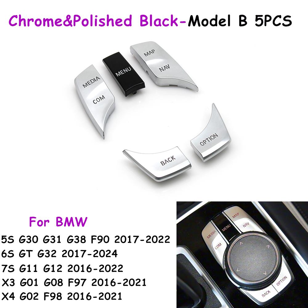 G30 G31 F90 G32 G11 G12 G01 G02 F97 F98 Car Central Console CIC IDrive Multimedia Control Button Cover Trim For BMW 5 6 7 X3 X4