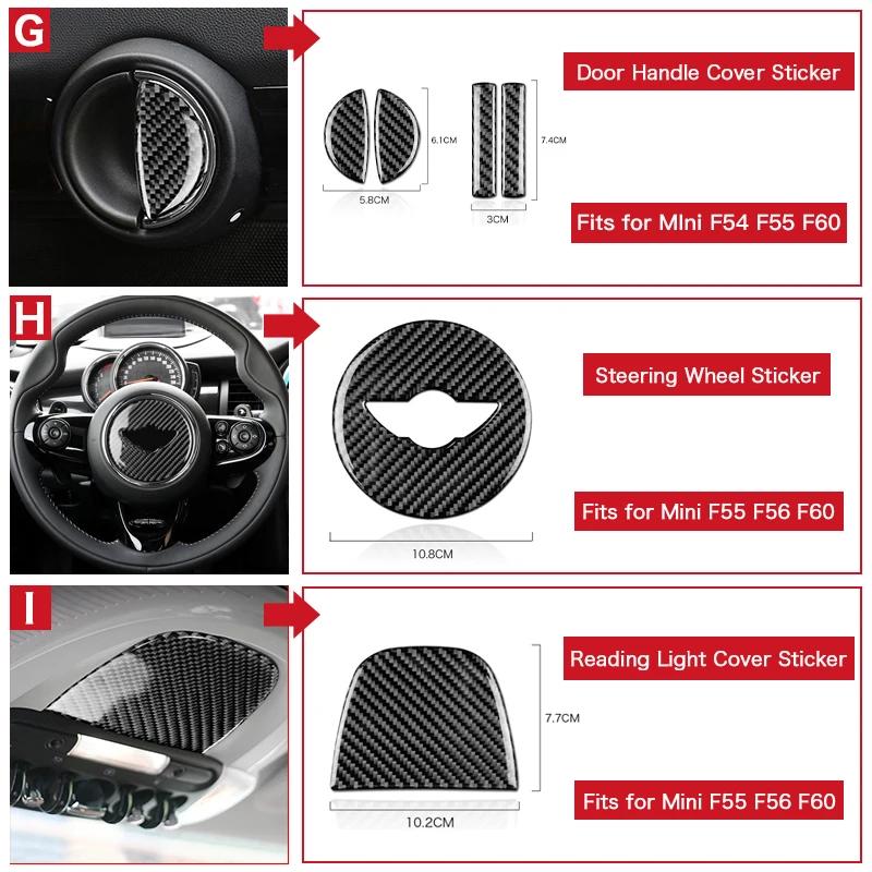 Schakelaar Cover Trim Kit in Koolstofvezelstijl voor Mini Cooper F54 F55 F56 F57 F60 JCW Countryman