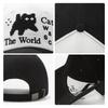 Original design pixel wind cat embroidery baseball cap female simple versatile spring and summer outdoor sunshade cap